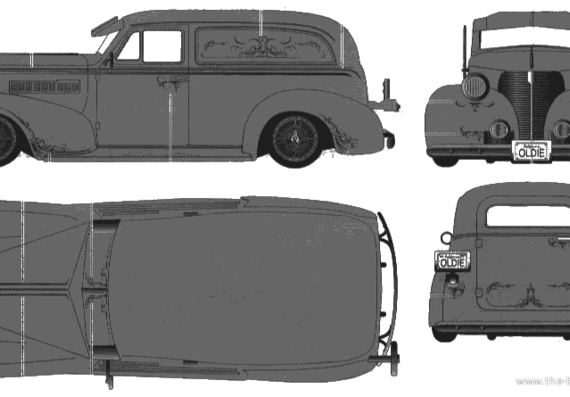 Chevy Delivery Van Low Rider - Шевроле - чертежи, габариты, рисунки автомобиля