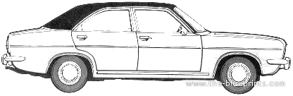 Chrysler 2-Litres (1975) - Крайслер - чертежи, габариты, рисунки автомобиля