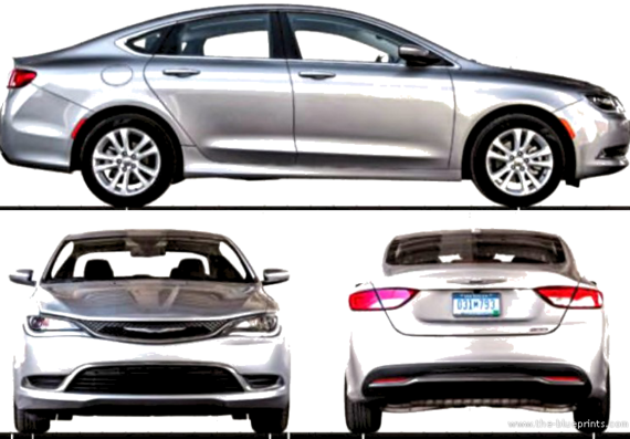 Chrysler 200 (2014) - Chrysler - drawings, dimensions, pictures of the car