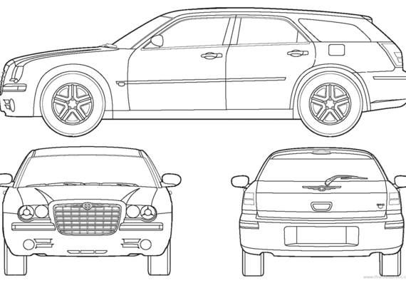 Chrysler 300C Wagon (2005) - Крайслер - чертежи, габариты, рисунки автомобиля