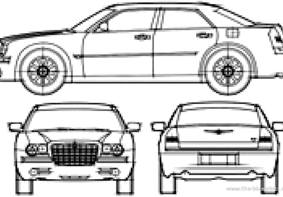 Chrysler 300 (2007) - Крайслер - чертежи, габариты, рисунки автомобиля