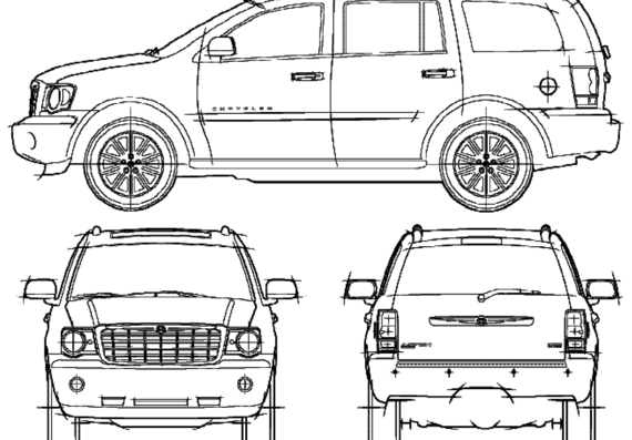 Chrysler Aspen - Крайслер - чертежи, габариты, рисунки автомобиля