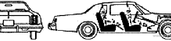 Chrysler Cordoba (1979) - Крайслер - чертежи, габариты, рисунки автомобиля