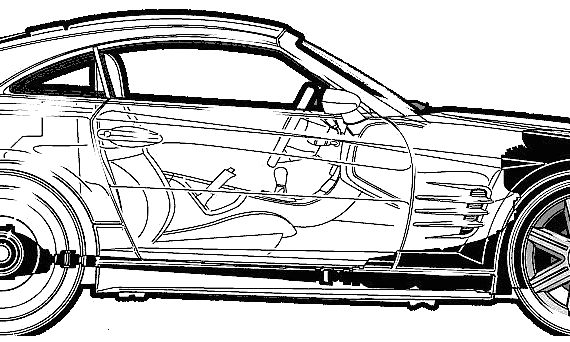 Chrysler Crossfire (2004) - Крайслер - чертежи, габариты, рисунки автомобиля