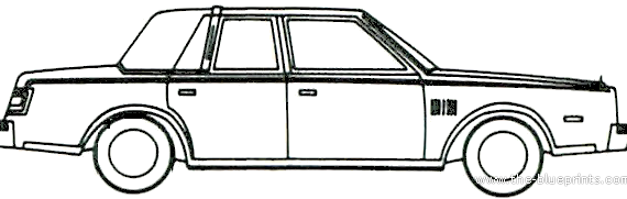 Chrysler Fifth Avenue (1988) - Крайслер - чертежи, габариты, рисунки автомобиля
