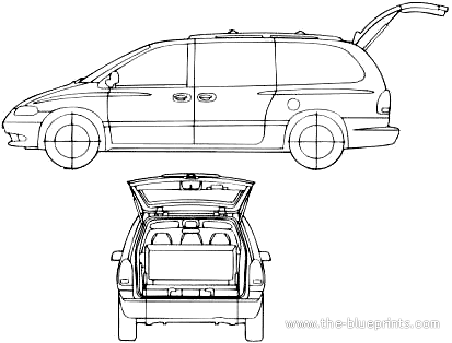 Chrysler Grand Voyager LE 3.3 - Крайслер - чертежи, габариты, рисунки автомобиля