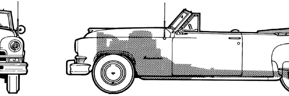 Chrysler Imperial Convertible (1951) - Крайслер - чертежи, габариты, рисунки автомобиля