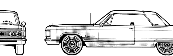 Chrysler Imperial Crown 2-Door Hardtop (1967) - Крайслер - чертежи, габариты, рисунки автомобиля