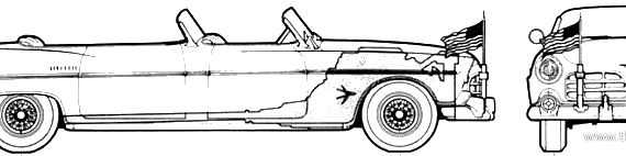 Chrysler Imperial Dual Cowl Phaeton (1956) - Крайслер - чертежи, габариты, рисунки автомобиля