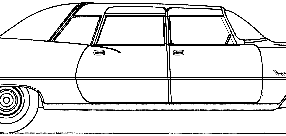 Chrysler Imperial Ghia Limousine (1958) - Шевроле - чертежи, габариты, рисунки автомобиля