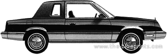 Chrysler LeBaron Coupe (1983) - Крайслер - чертежи, габариты, рисунки автомобиля