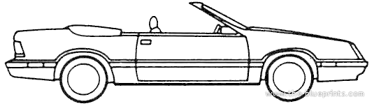 Chrysler LeBaron GTC Convertible (1988) - Крайслер - чертежи, габариты, рисунки автомобиля