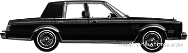Chrysler New Yorker (1983) - Крайслер - чертежи, габариты, рисунки автомобиля