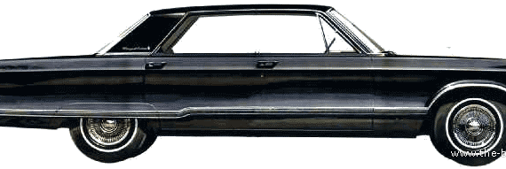 Chrysler New Yorker 4-Door Hardtop (1967) - Крайслер - чертежи, габариты, рисунки автомобиля