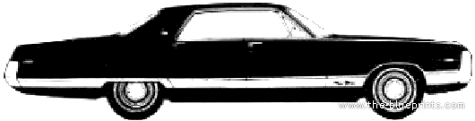 Chrysler New Yorker 4-Door Hardtop (1970) - Крайслер - чертежи, габариты, рисунки автомобиля