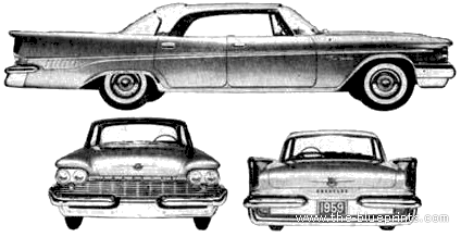 Chrysler New Yorker 4-Door Hradtop (1959) - Chrysler - drawings, dimensions, pictures of the car