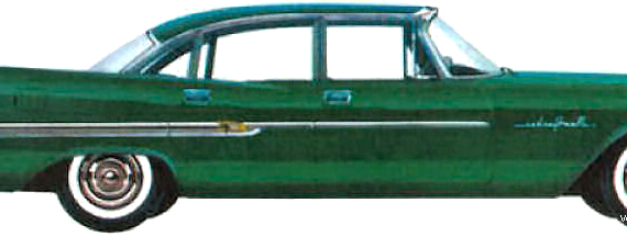 Chrysler New Yorker 4-Door Sedan (1958) - Крайслер - чертежи, габариты, рисунки автомобиля