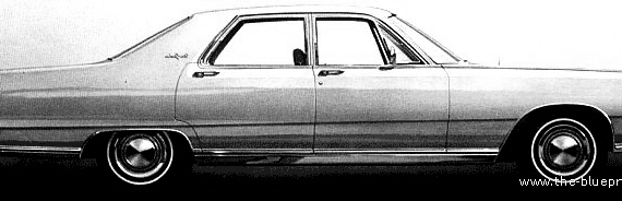 Chrysler New Yorker 4-Door Sedan (1969) - Крайслер - чертежи, габариты, рисунки автомобиля