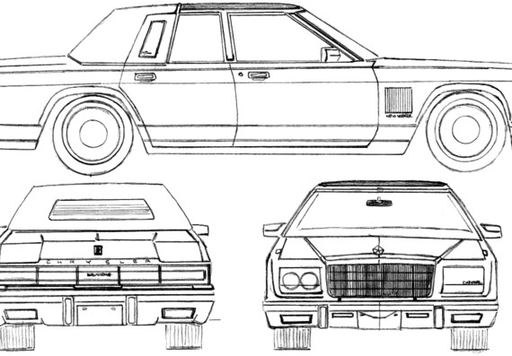 Chrysler New Yorker 5th Avenue (1981) - Крайслер - чертежи, габариты, рисунки автомобиля