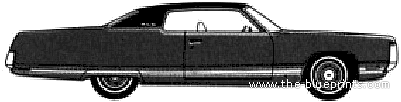 Chrysler New Yorker Brougham 2-Door Hardtop (1972) - Крайслер - чертежи, габариты, рисунки автомобиля