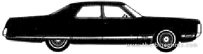 Chrysler New Yorker Brougham 4-Door Sedan (1972) - Крайслер - чертежи, габариты, рисунки автомобиля