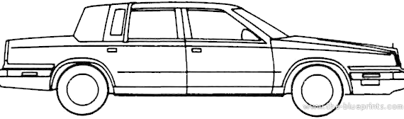 Chrysler New Yorker Landau (1988) - Крайслер - чертежи, габариты, рисунки автомобиля