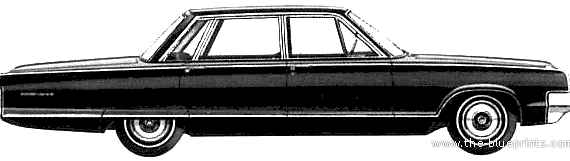 Chrysler New Yorker Town Sedan (1965) - Крайслер - чертежи, габариты, рисунки автомобиля