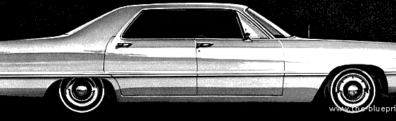 Chrysler Newport 4-Door Hardtop (1969) - Крайслер - чертежи, габариты, рисунки автомобиля