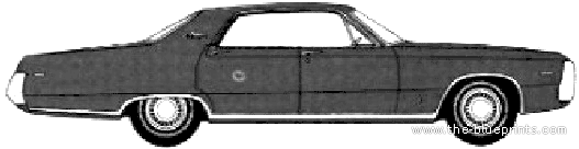 Chrysler Newport 4-Door Hardtop (1970) - Крайслер - чертежи, габариты, рисунки автомобиля