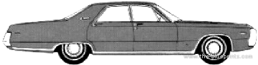 Chrysler Newport 4-Door Sedan (1970) - Chrysler - drawings, dimensions, pictures of the car