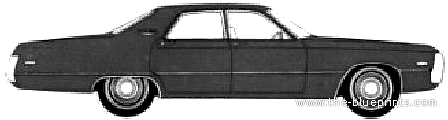Chrysler Newport 4-Door Sedan (1971) - Крайслер - чертежи, габариты, рисунки автомобиля