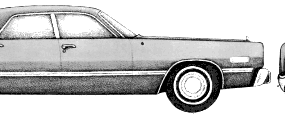 Chrysler Newport Custom 4-Door Sedan (1973) - Chrysler - drawings, dimensions, pictures of the car