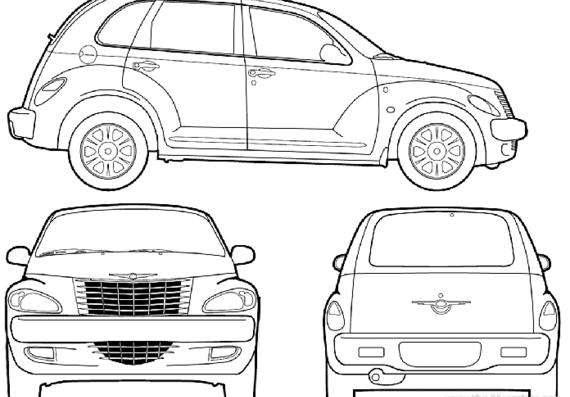Chrysler PT Cruiser (2005) - Крайслер - чертежи, габариты, рисунки автомобиля