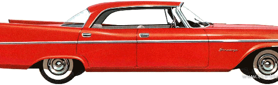 Chrysler Saratoga 4-Door Hardtop (1957) - Крайслер - чертежи, габариты, рисунки автомобиля