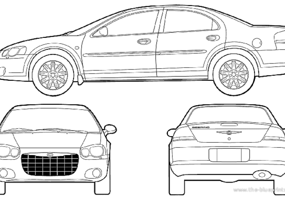 Chrysler Sebring (2005) - Крайслер - чертежи, габариты, рисунки автомобиля