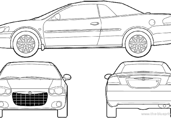 Chrysler Sebring Cabrio (2005) - Крайслер - чертежи, габариты, рисунки автомобиля