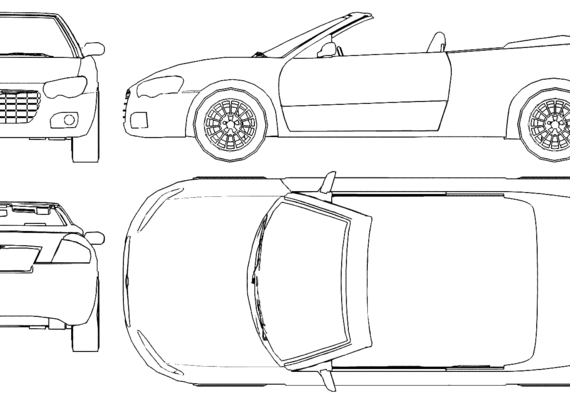 Chrysler Sebring Cabrio (2006) - Крайслер - чертежи, габариты, рисунки автомобиля