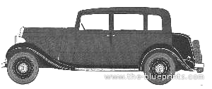 Citroen 10 N HCI - Ситроен - чертежи, габариты, рисунки автомобиля