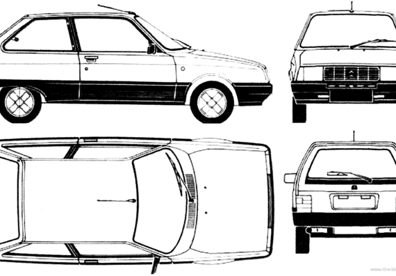 Citroen 11RL - Ситроен - чертежи, габариты, рисунки автомобиля