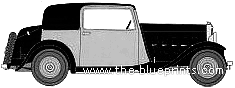 Citroen 15AL Coach (1932) - Ситроен - чертежи, габариты, рисунки автомобиля