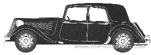 Citroen 15CV Traction Avant - Citroen - drawings, dimensions, pictures of the car