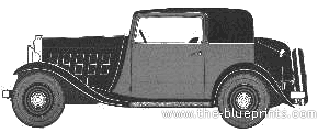 Citroen 15 L Coach - Ситроен - чертежи, габариты, рисунки автомобиля
