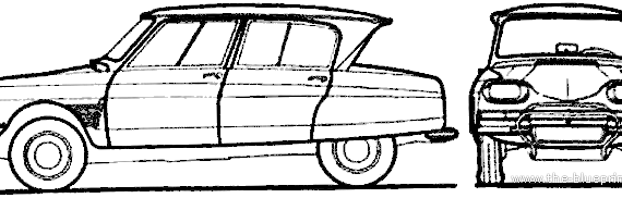 Citroen Ami 6 (1966) - Citroen - drawings, dimensions, pictures of the car