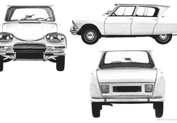Citroen Ami 6 Berline - Citroen - drawings, dimensions, pictures of the car