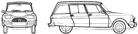 Citroen Ami 8 Beak - Citroen - drawings, dimensions, pictures of the car