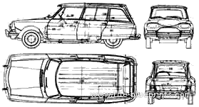 Citroen Ami 8 Break Argentina (1972) - Citroen - drawings, dimensions, pictures of the car