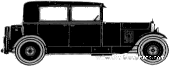 Citroen B14 Conduite Interieure (1927) - Ситроен - чертежи, габариты, рисунки автомобиля