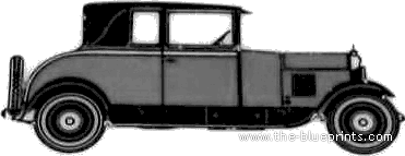Citroen B14 G Cabriolet (1928) - Ситроен - чертежи, габариты, рисунки автомобиля