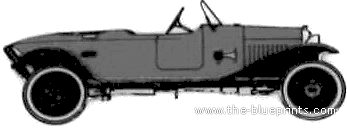Citroen B2 Caddy Sport (1922) - Ситроен - чертежи, габариты, рисунки автомобиля