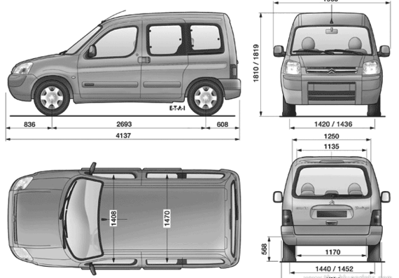 Citroen Berlingo (2008) - Citroen - drawings, dimensions, pictures of the car